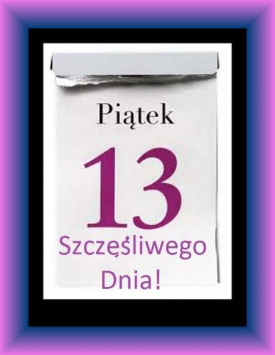 Kartka z kalendarza piątek 13-go